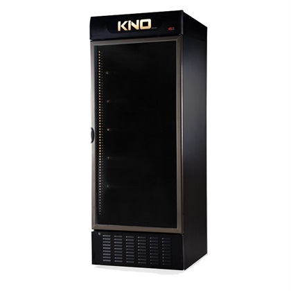 فریزر ویترینی 70 سانتی کینو مدل KF680BL (بدنه و وان مشکی، درب شامپاینی، شیشه ساده)