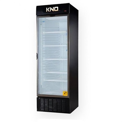 فریزر ویترینی 70 سانتی کینو مدل KR680BL (بدنه مشکی، وان مشکی، درب شامپاینی، شیشه ساده)